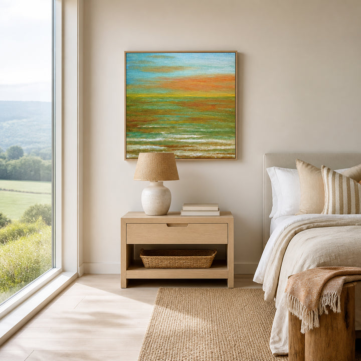 Room mockup featuring Salt Marsh Sunset Art Print
