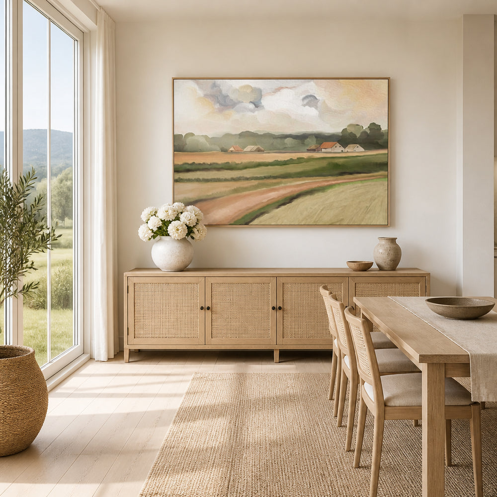 Room mockup featuring Rural Landscape Art Print