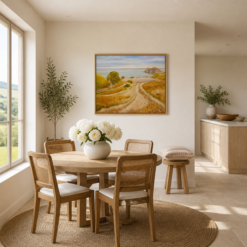 Room mockup featuring Coastal Pathway Art Print