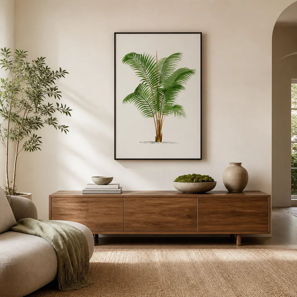 Room mockup featuring Vintage Palm 32 Art Print
