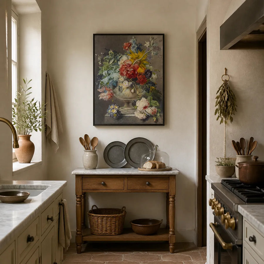 Bouquet of Flowers Art Print in a room setting