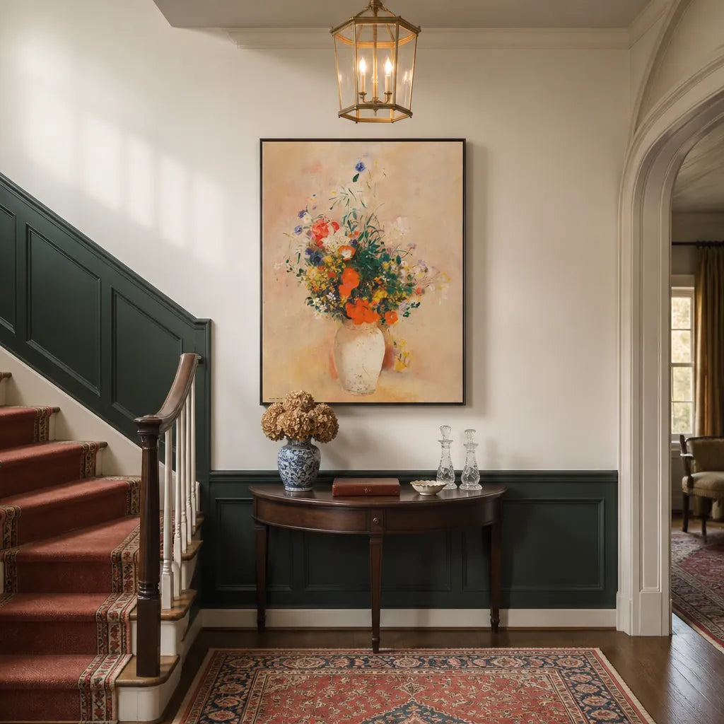 Room mockup featuring Vase Of Flowers Art Print