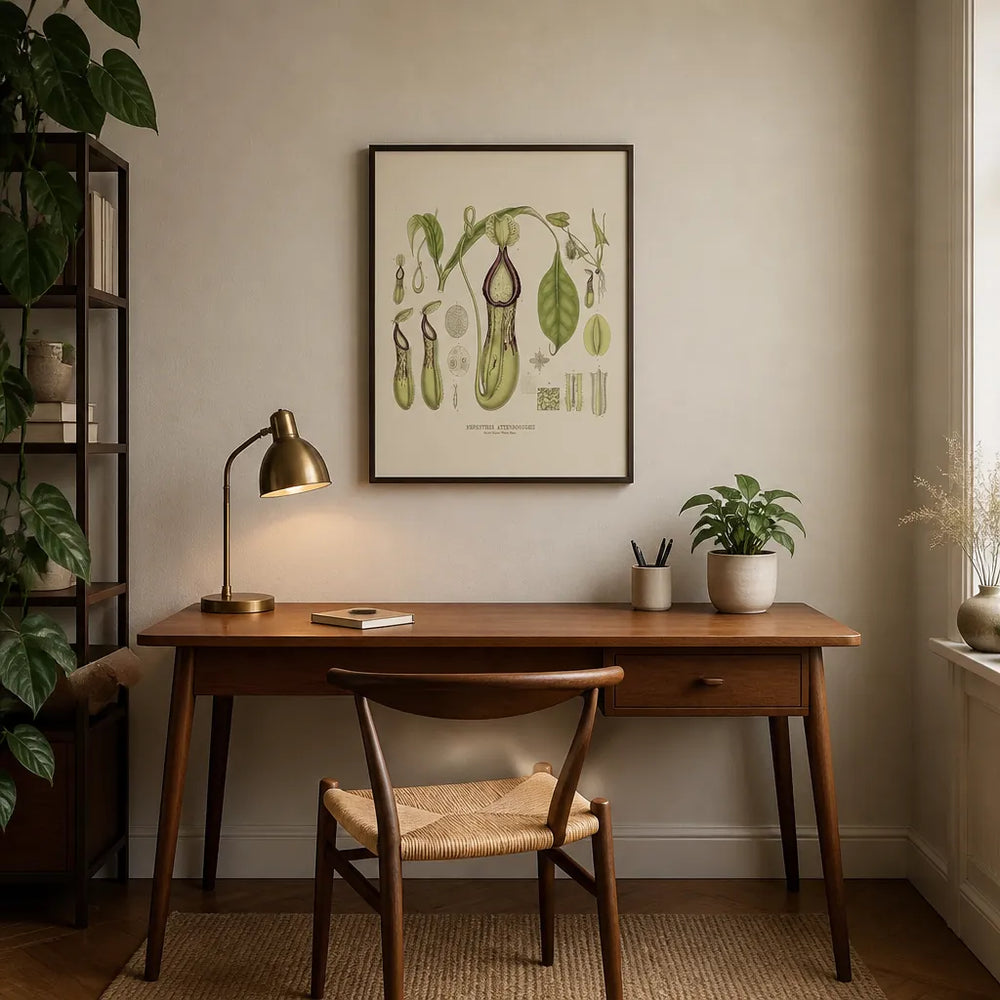 Room mockup featuring Nepenthes Attenboroughii Art Print