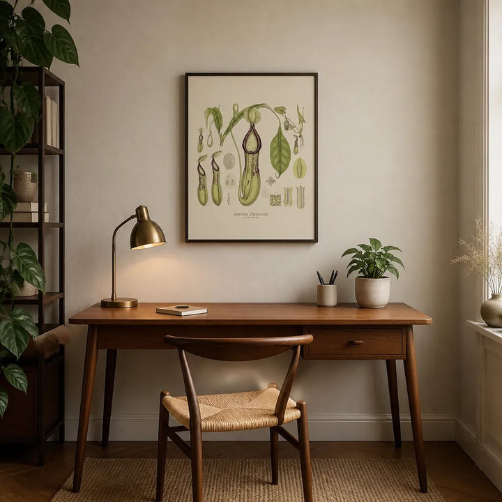 Room mockup featuring Nepenthes Attenboroughii Art Print