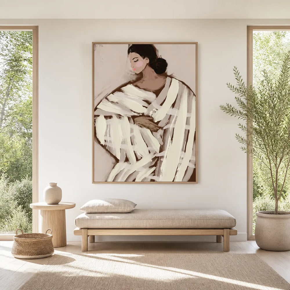 Room mockup featuring Elegant Wrapped Figure Art Print