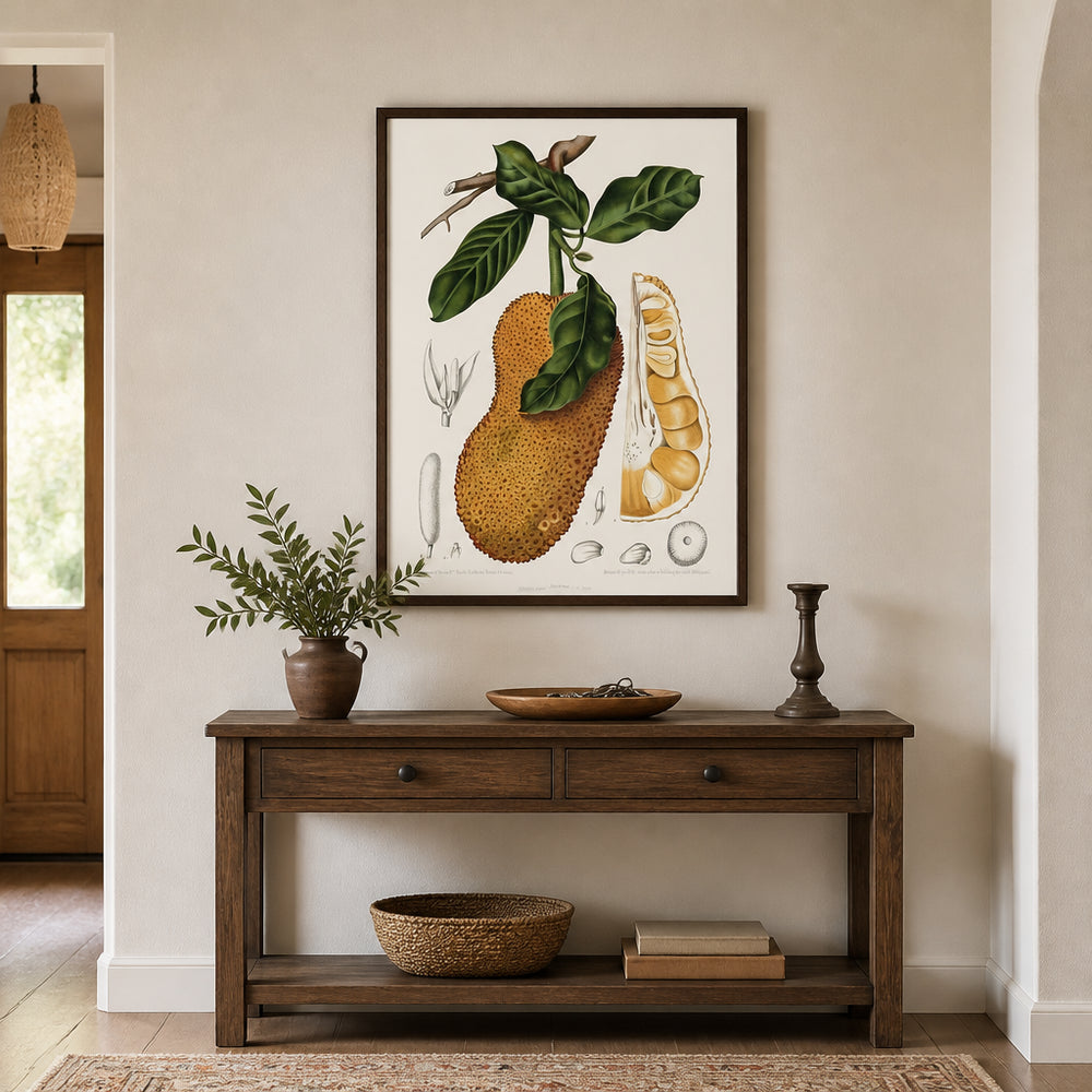 Room mockup featuring Jackfruit Botanical Illustration Art Print