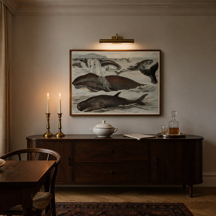 Room mockup featuring Marine Life Illustration Art Print
