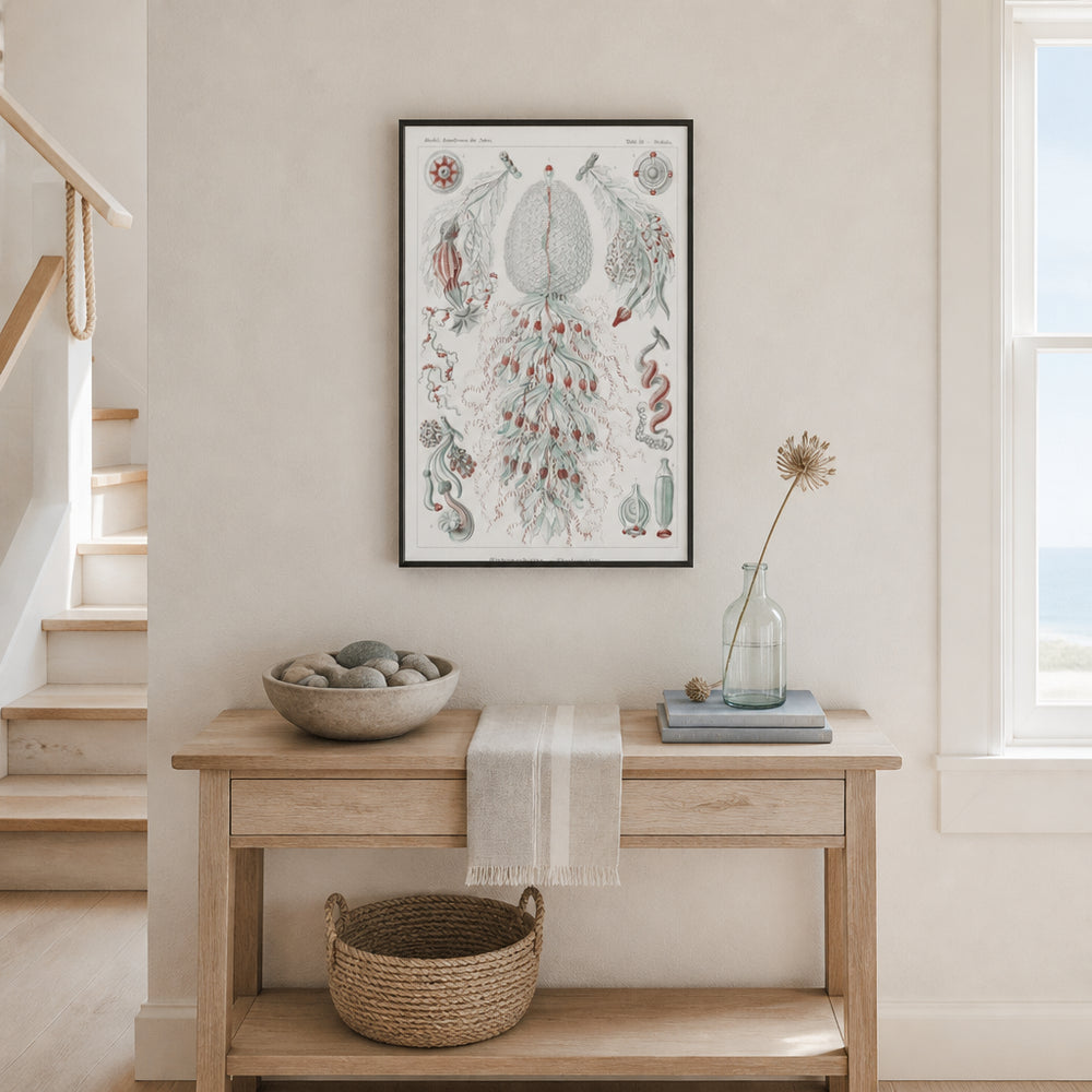 Room mockup featuring Siphonophorae Vintage Illustration Art Print