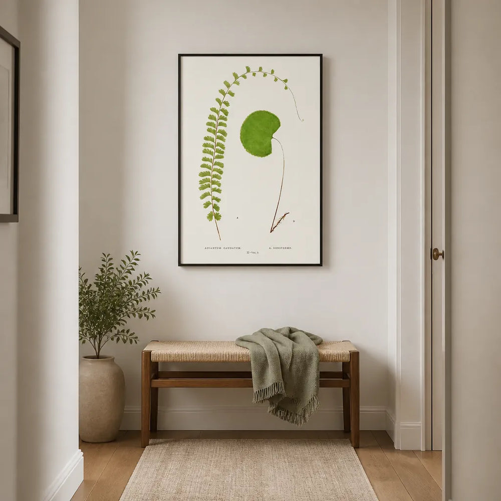 Room mockup featuring Antique Fern Botanical Art Print