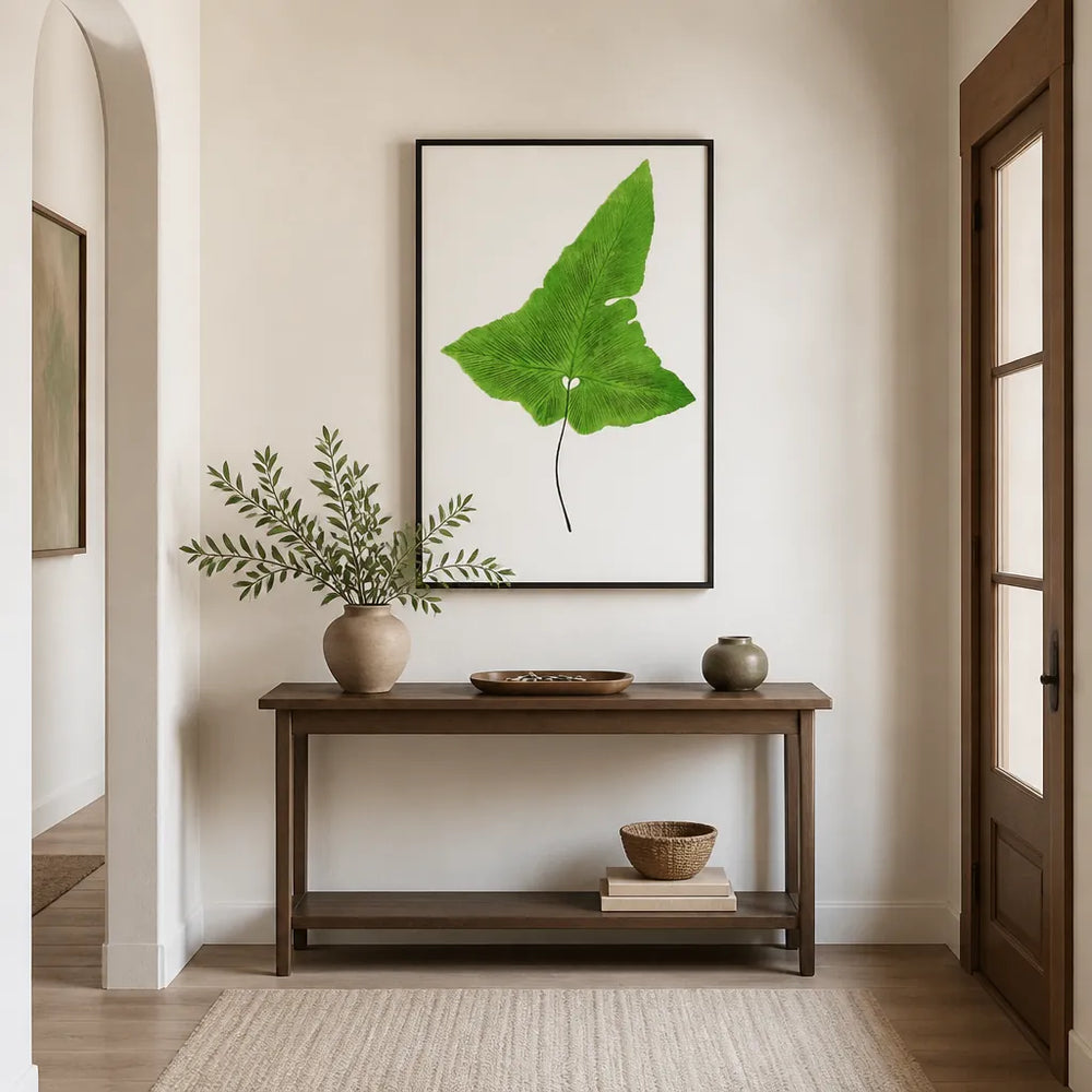 Room mockup featuring Asplenium Palmatum Botanical Art Print