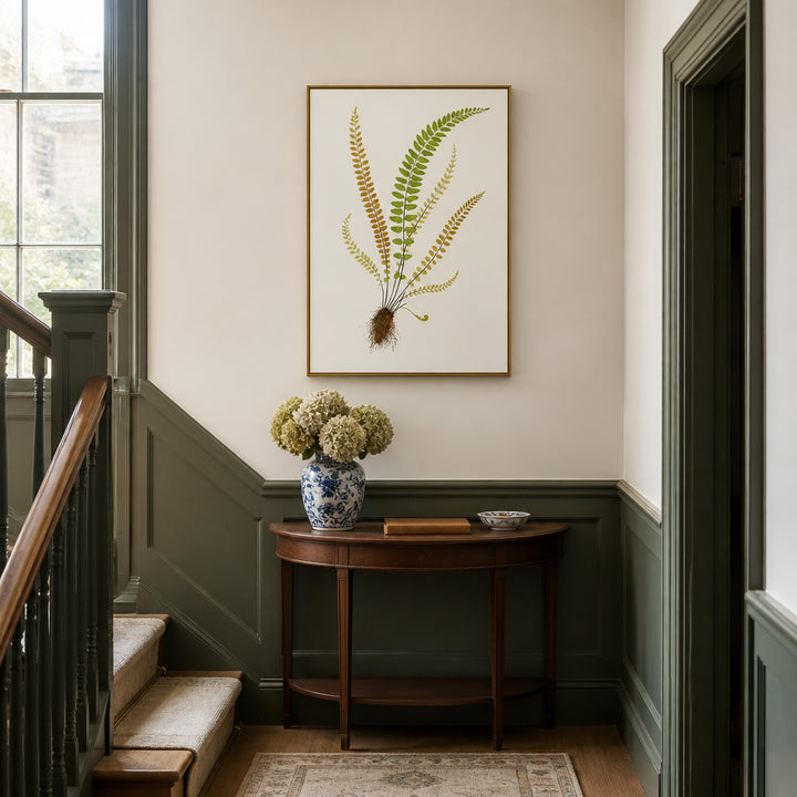 Room mockup featuring Asplenium Trichomanes Botanical Art Print