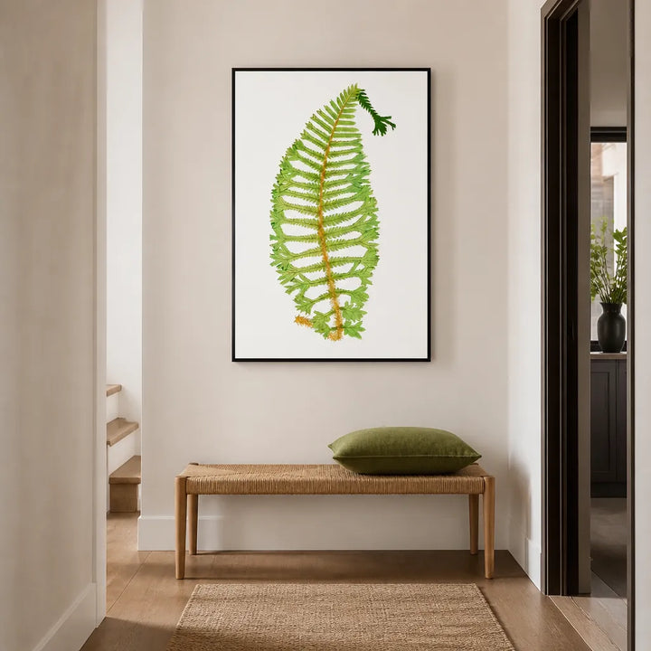Room mockup featuring Dryopteris Cristata Botanical Art Print
