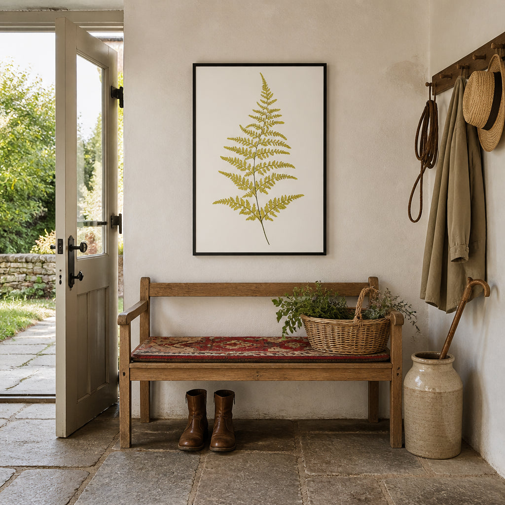 Room mockup featuring Gymnogramma Chrysophylla Botanical Art Print