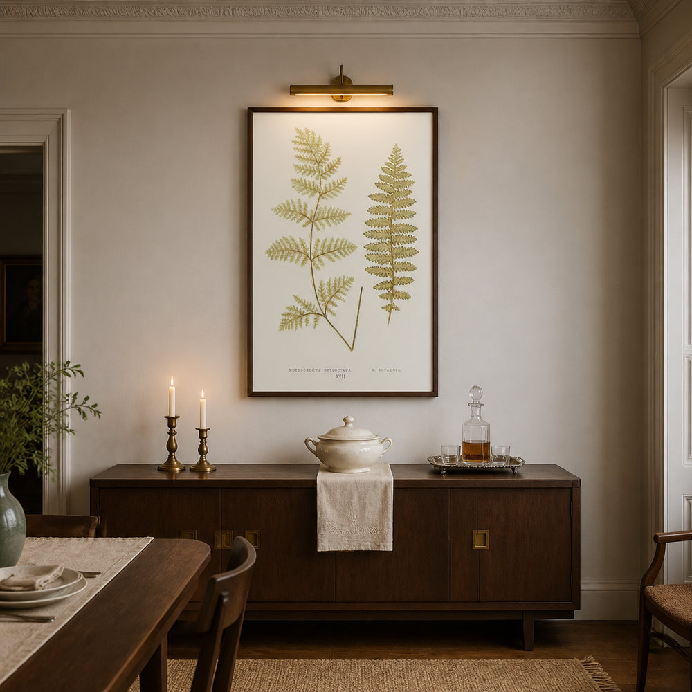 Room mockup featuring Nothochloena Ferns Botanical Art Print