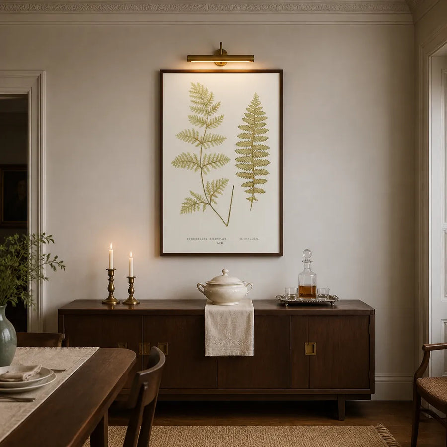 Nothochloena Ferns Botanical Art Print in a room setting