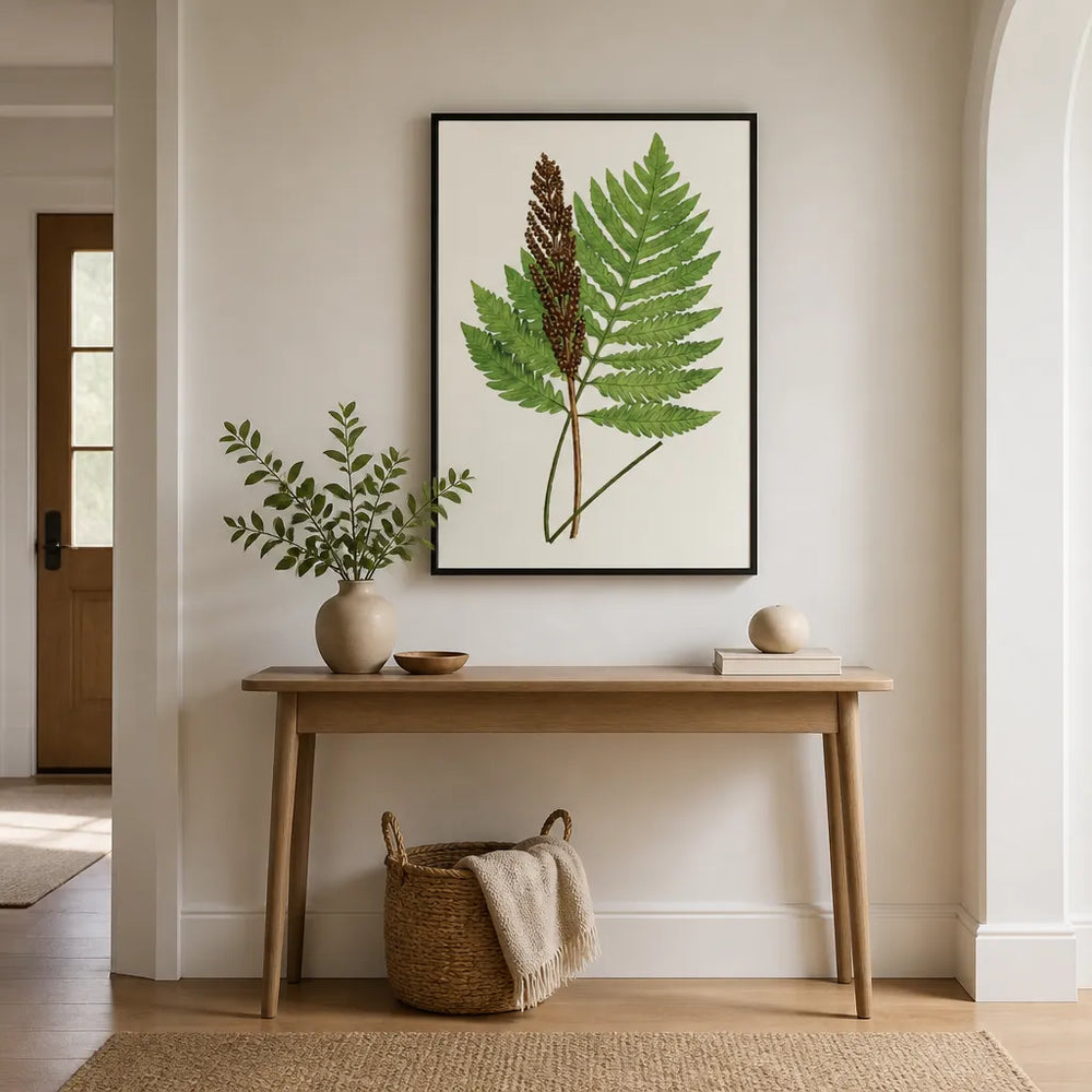 Room mockup featuring Onoclea Sensibilis Botanical Art Print