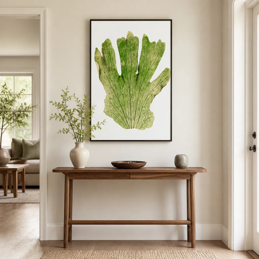Room mockup featuring Platycerium Grande Botanical Art Print