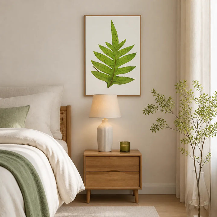 Room mockup featuring Victorian Fern Illustration Art Print