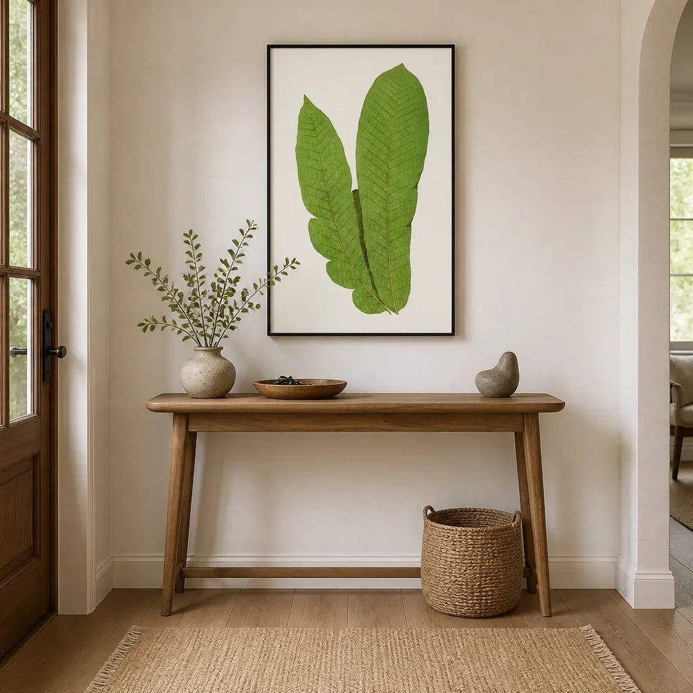 Room mockup featuring Polypodium Musaefolium Botanical Art Print