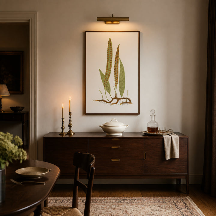 Room mockup featuring Polypodium Venosum Botanical Art Print