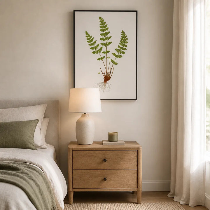 Room mockup featuring Woodsia Ilvensis Botanical Art Print
