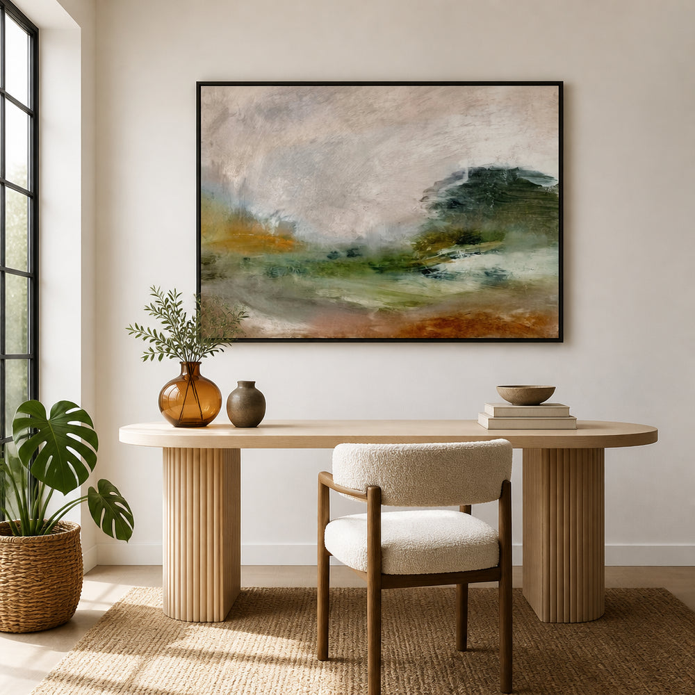 Room mockup featuring Serene Landscape Impression Art Print