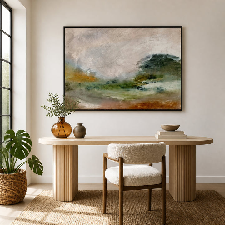 Room mockup featuring Serene Landscape Impression Art Print
