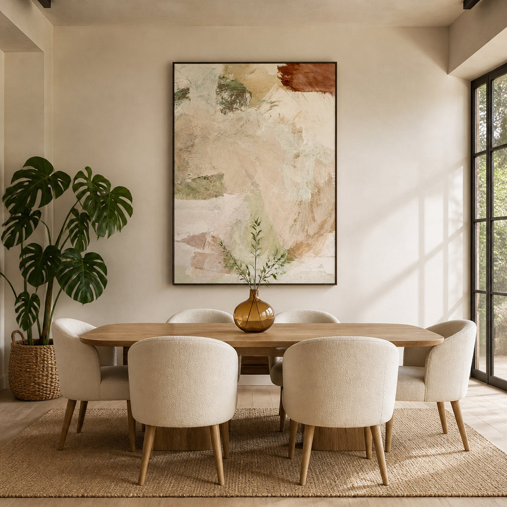 Room mockup featuring Earthy Abstract Layers Art Print