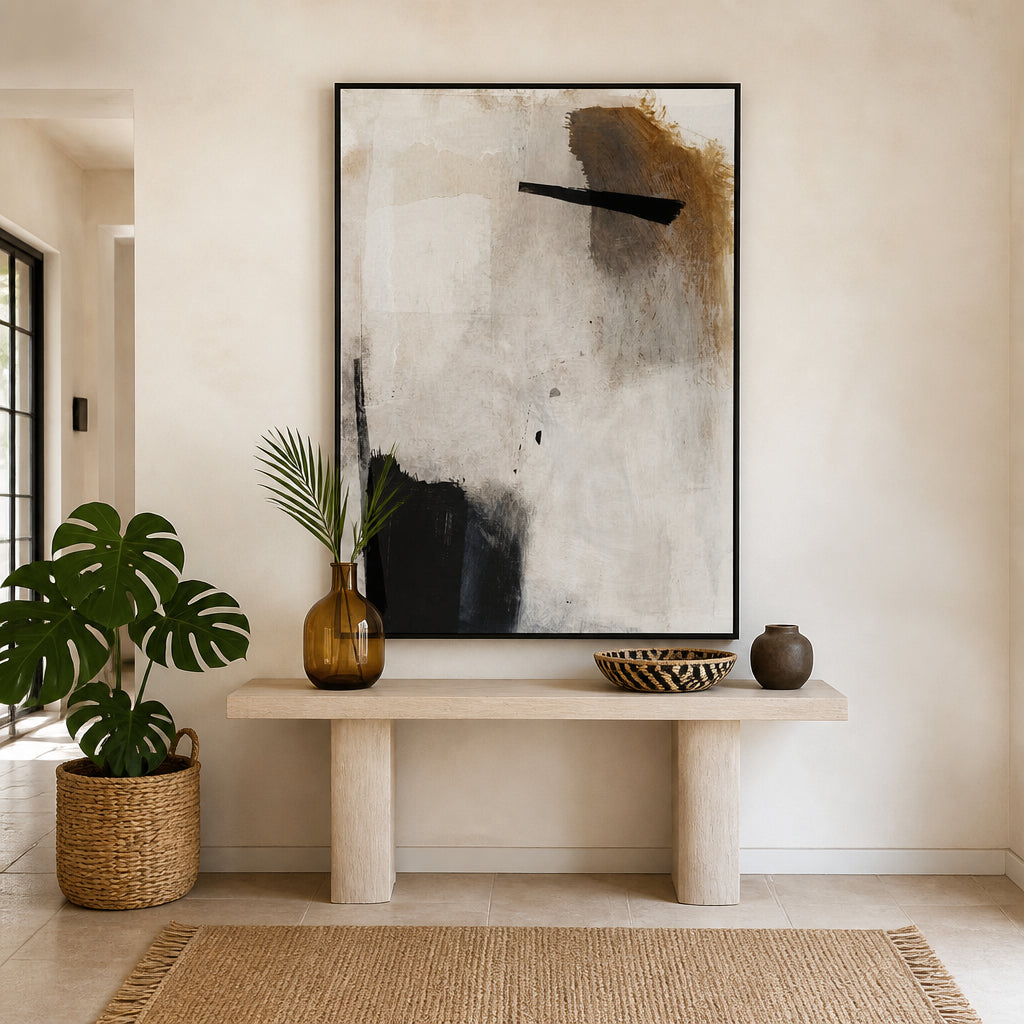 Room mockup featuring Abstract Earthy Tones Art Print