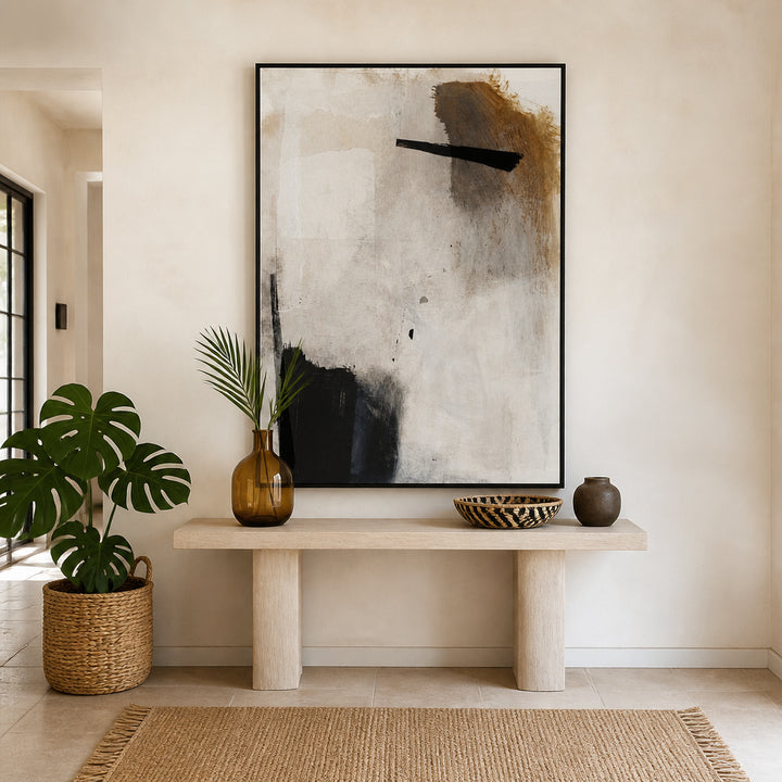 Room mockup featuring Abstract Earthy Tones Art Print