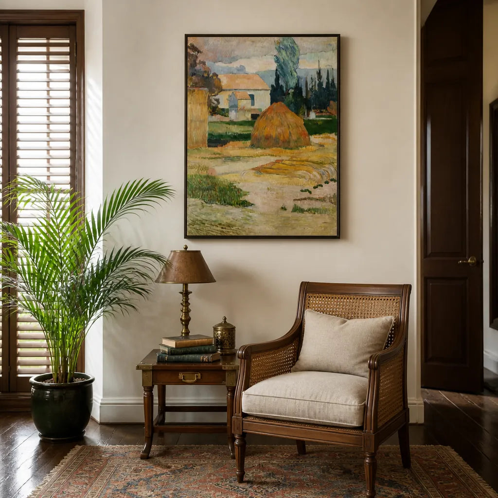 Room mockup featuring Paul Gauguin's Landscape near Arles Art Print