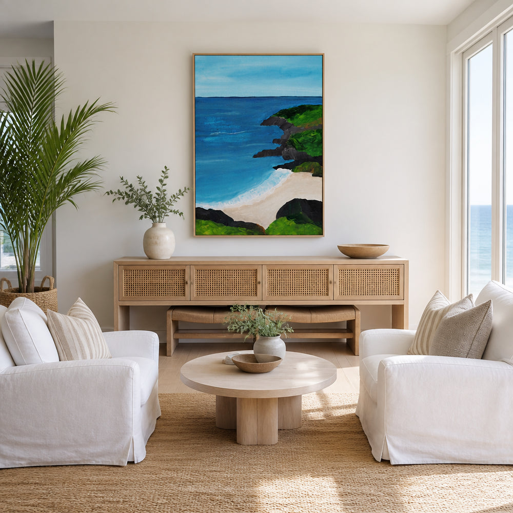 Room mockup featuring Coastal Beachy 1 Art Print