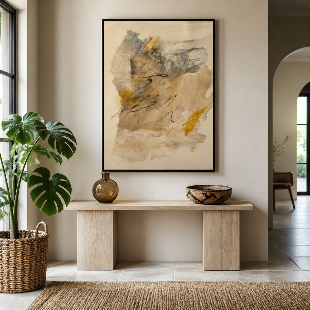 Room mockup featuring Abstract Summer Hues Art Print