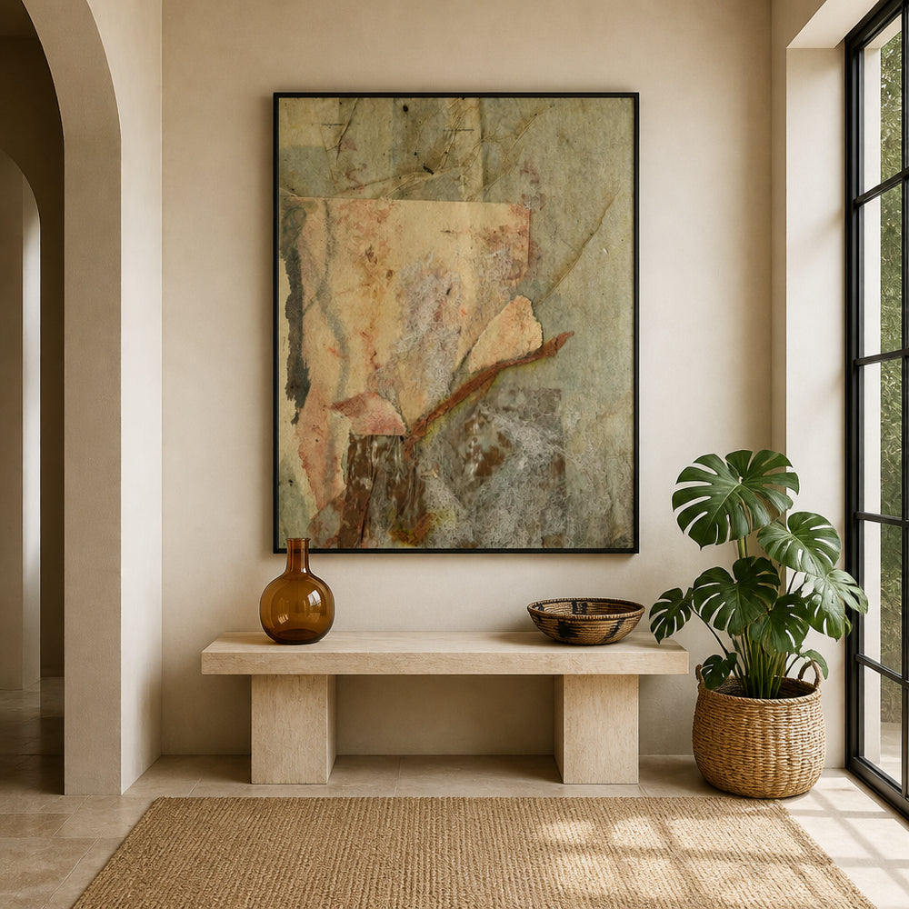 Room mockup featuring Abstract Textures and Layers Art Print