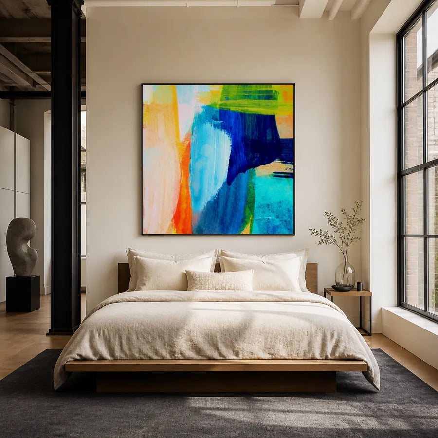 Vivid Tropical Hues Art Print in a room setting