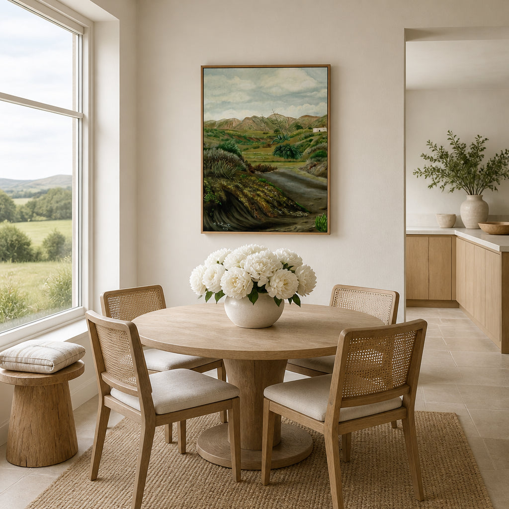 Room mockup featuring Rustic Valley Landscape Art Print