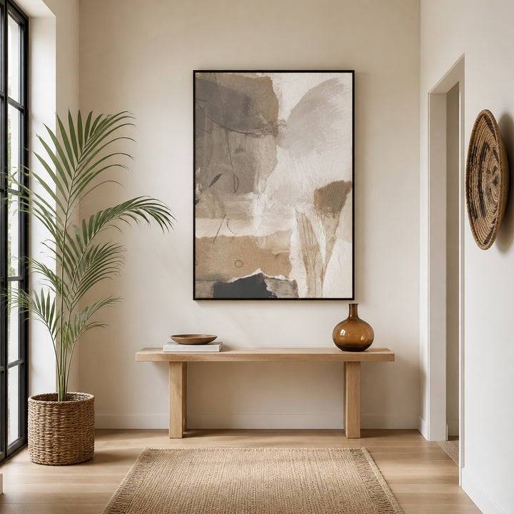Room mockup featuring Muted Earth Abstract Art Print