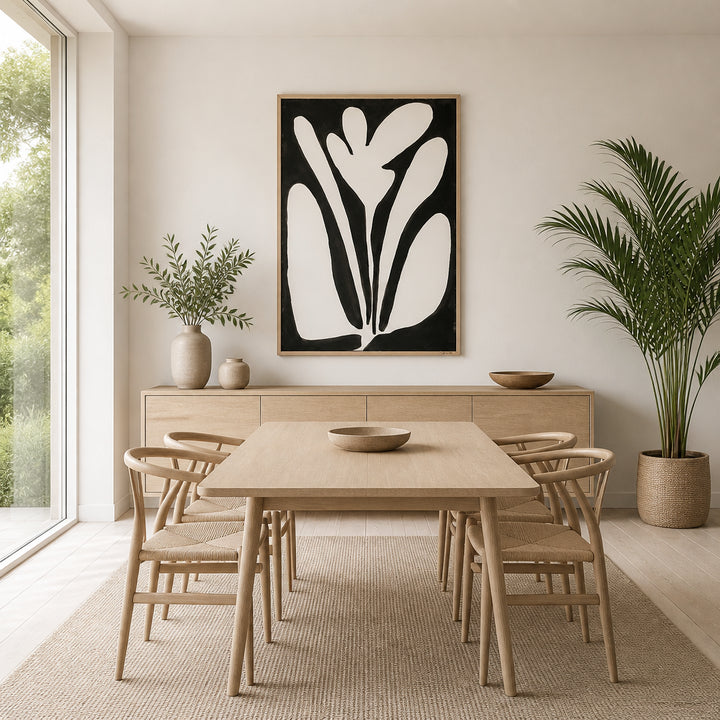 Room mockup featuring Abstract Botanical Silhouette Art Print
