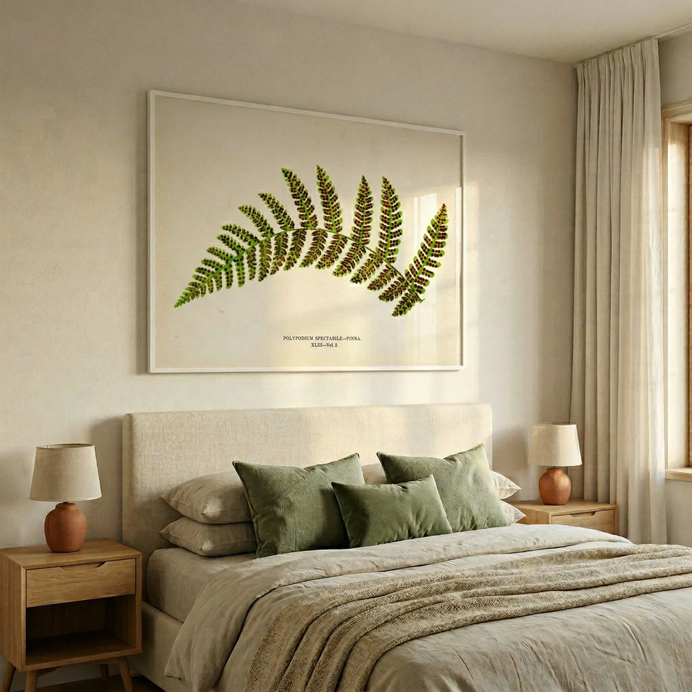 Room mockup featuring Hemionitis Palmata Botanical Art Print