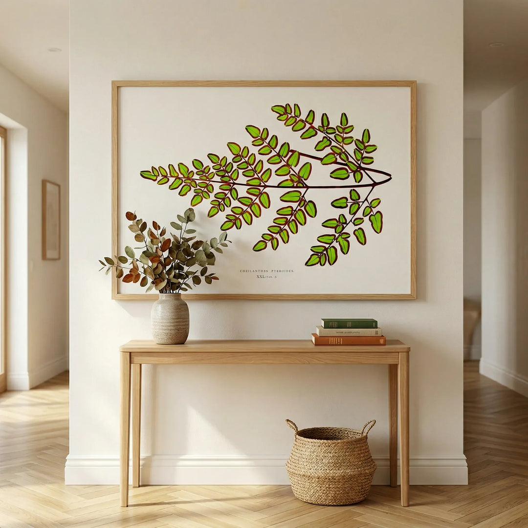 Room mockup featuring Polypodium Spectabile Botanical Art Print