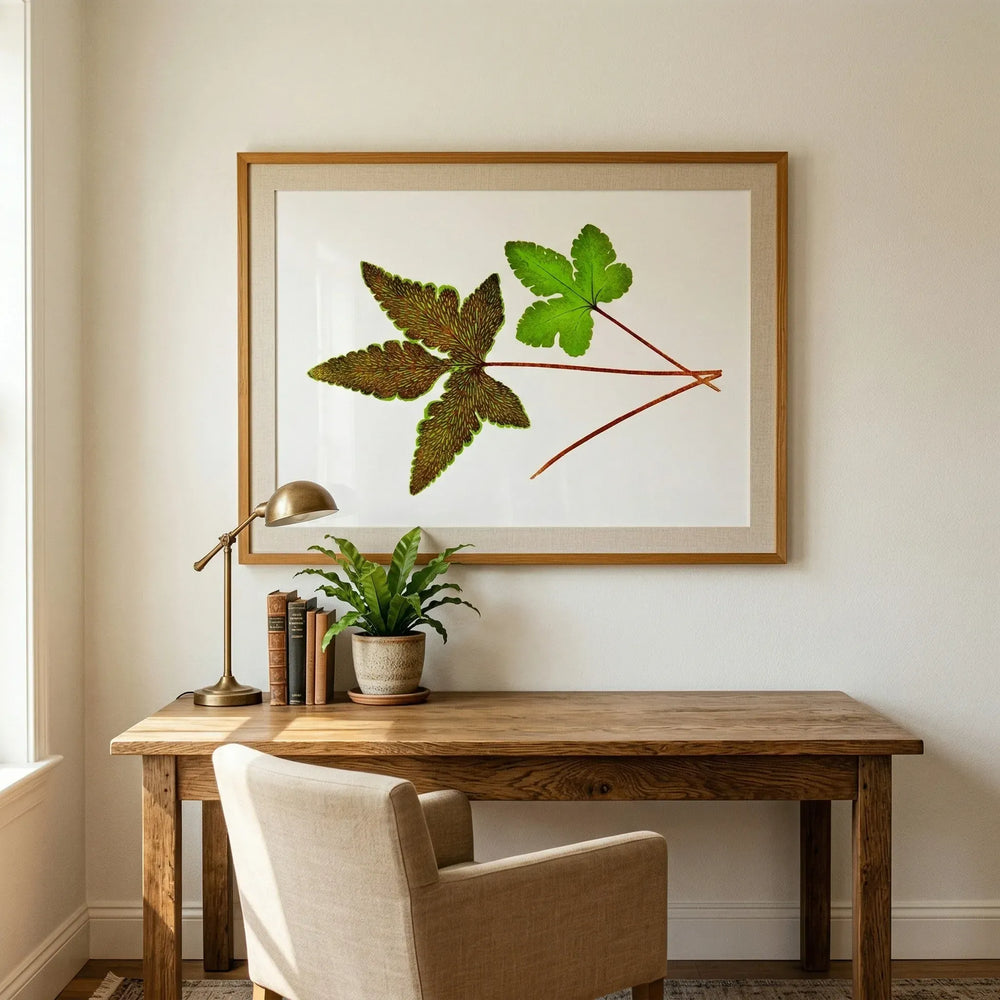 Room mockup featuring Cheilanthes Sieboldoe Botanical Art Print