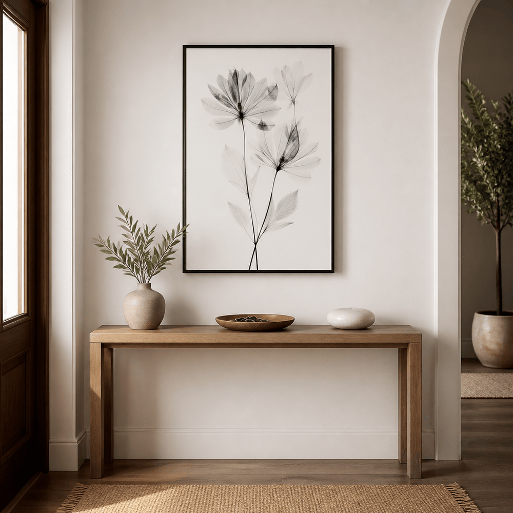 Room mockup featuring Ethereal Blossoms Art Print