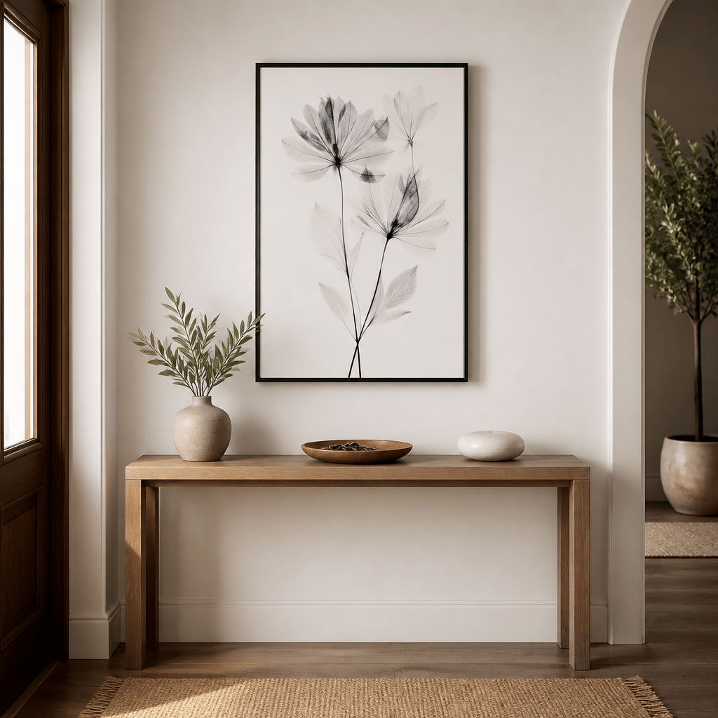 Room mockup featuring Ethereal Blossoms Art Print