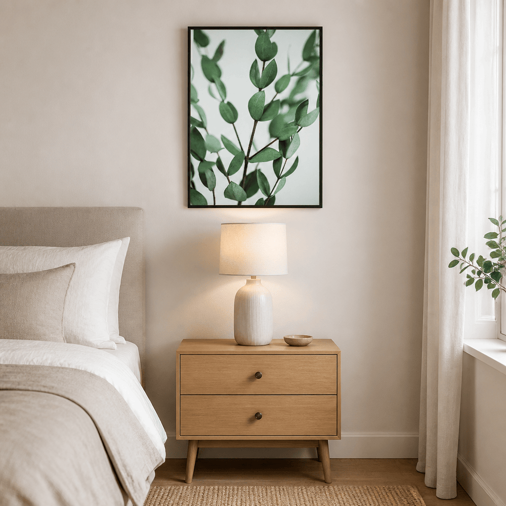 Room mockup featuring Eucalyptus Branches Photo Print