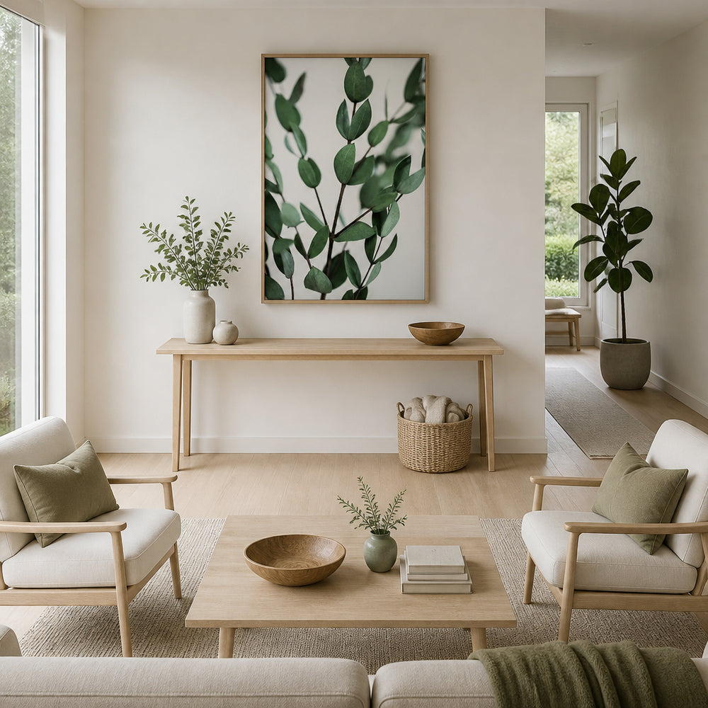 Room mockup featuring Eucalyptus Branches Photo Print
