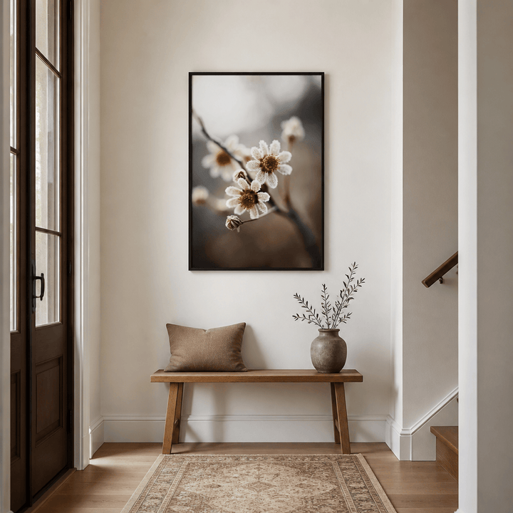 Room mockup featuring Frosted Blooms Photo Print