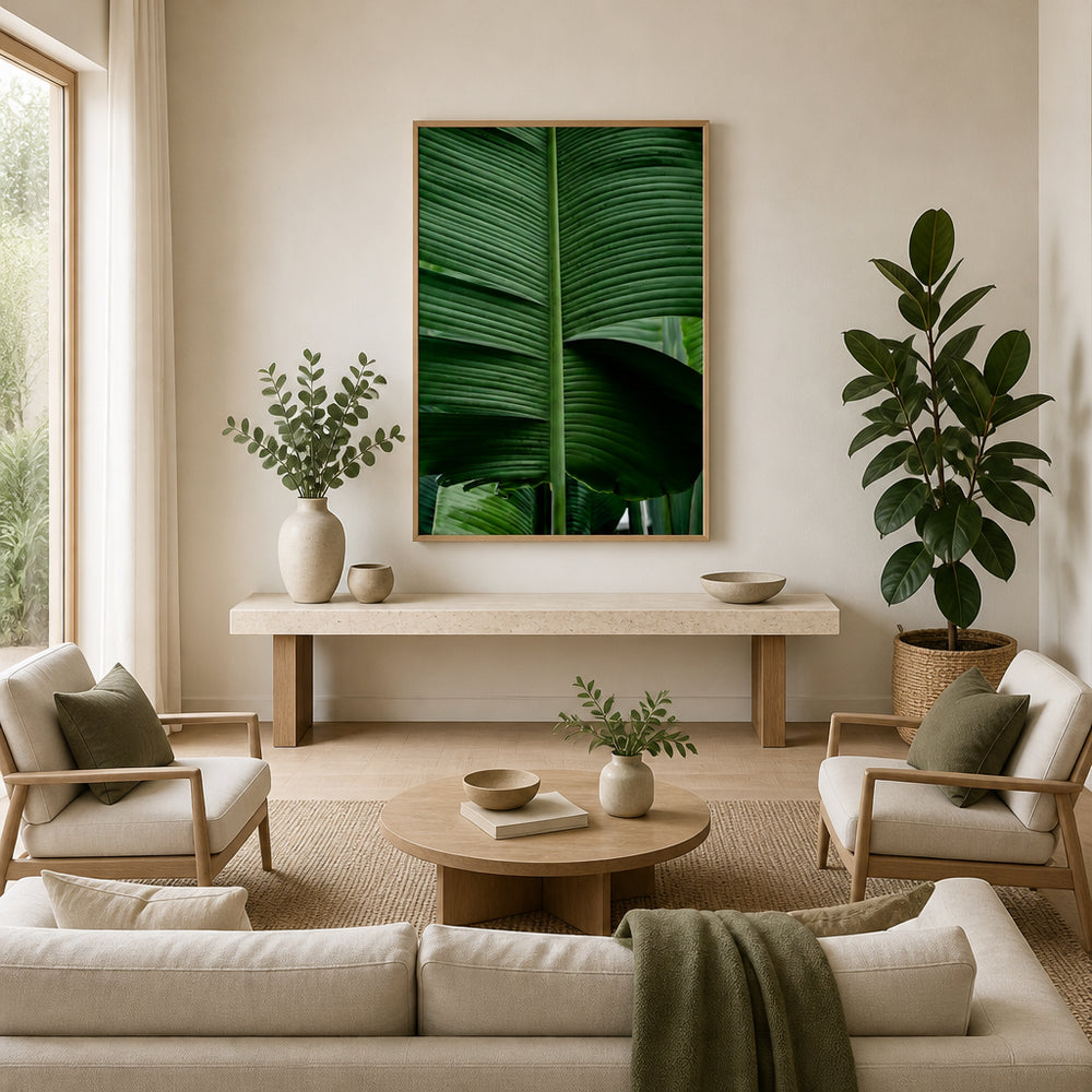 Room mockup featuring Leaves 15 Photo Print