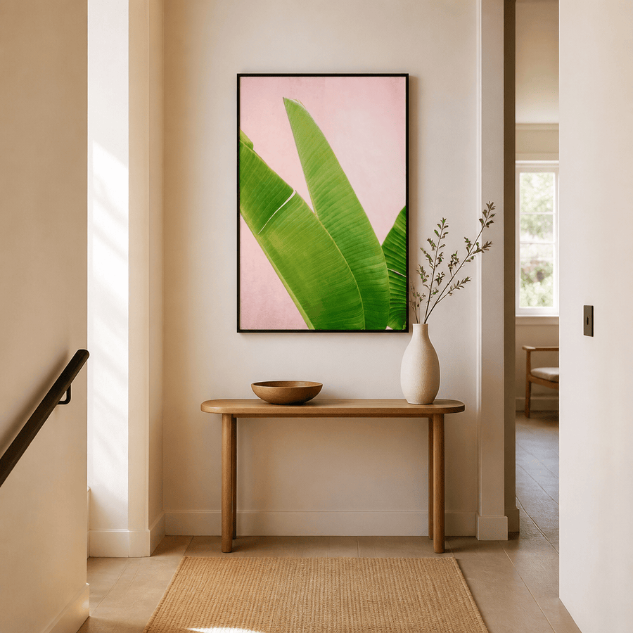 Merida Green on Pink Photo Print in a room setting