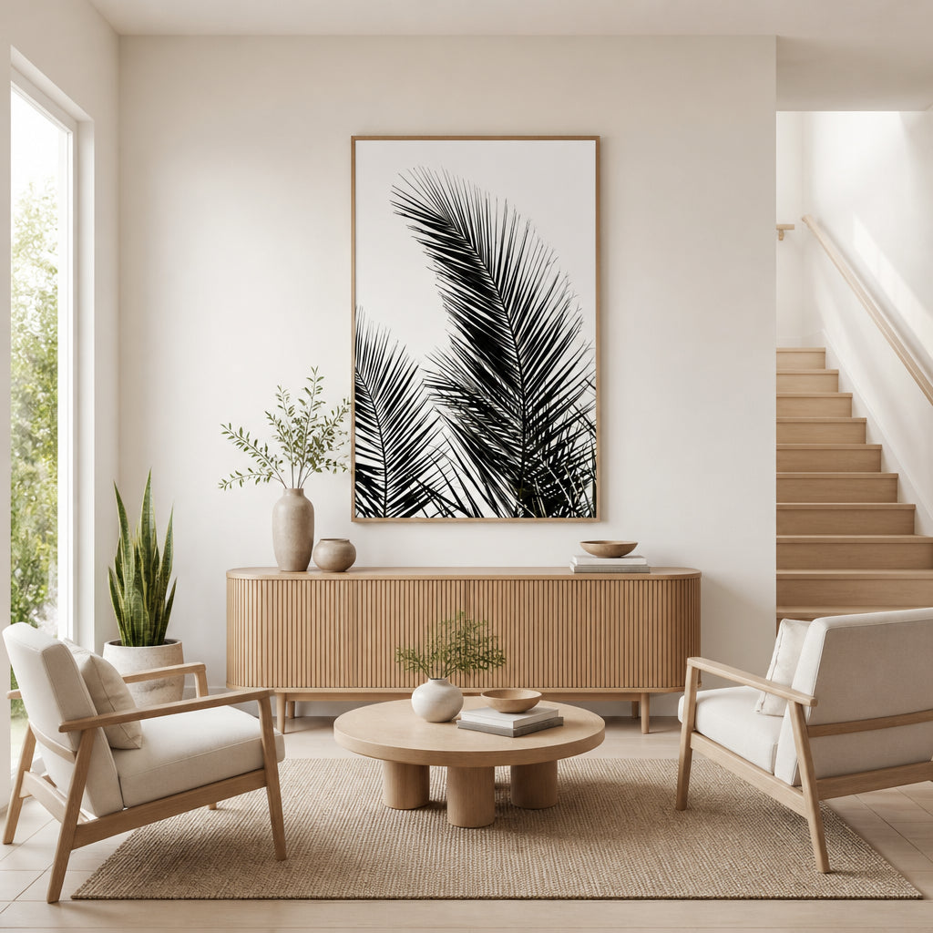 Room mockup featuring Palm Leaves 1 Photo Print