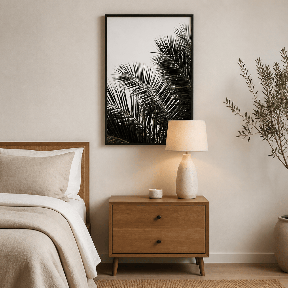 Room mockup featuring Palm Leaves 3 Photo Print